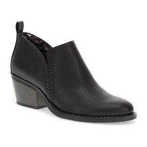 BareTraps Lidian Black Leather Ankle Booties
